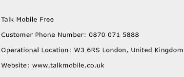 Talk Mobile Free Phone Number Customer Service