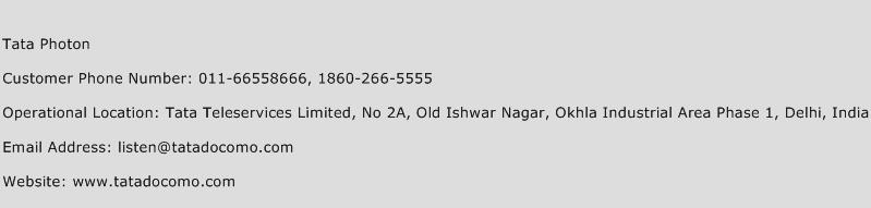 Tata Photon Phone Number Customer Service