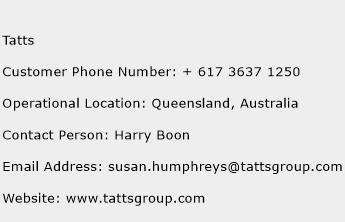 Tatts Phone Number Customer Service