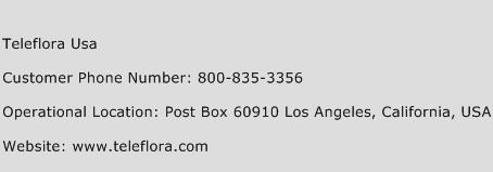 Teleflora USA Phone Number Customer Service
