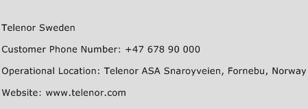 Telenor Sweden Phone Number Customer Service