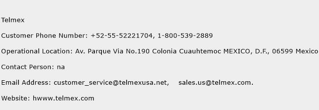 Telmex Phone Number Customer Service