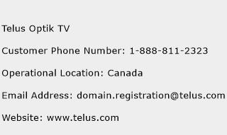 Telus Optik TV Phone Number Customer Service