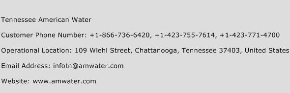 Tennessee American Water Phone Number Customer Service