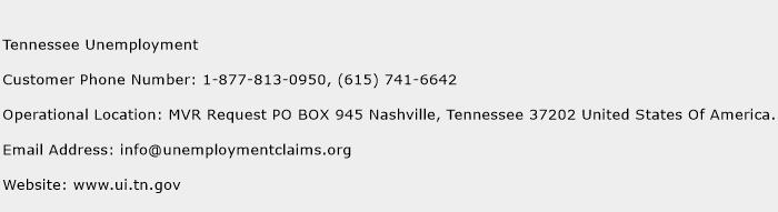 Tennessee Unemployment Phone Number Customer Service