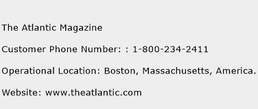 The Atlantic Magazine Phone Number Customer Service