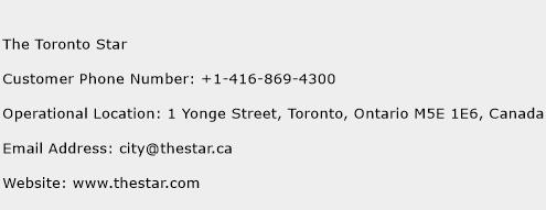 The Toronto Star Phone Number Customer Service