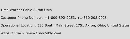 Time Warner Cable Akron Ohio Phone Number Customer Service