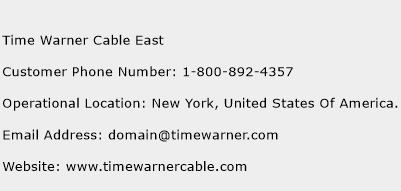 Time Warner Cable East Phone Number Customer Service