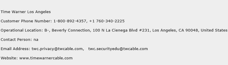 Time Warner Los Angeles Phone Number Customer Service