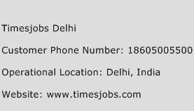 Timesjobs Delhi Phone Number Customer Service