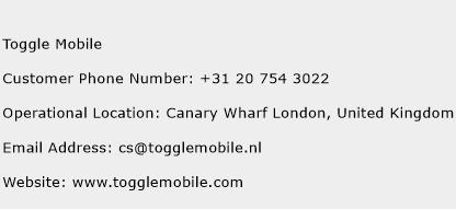 Toggle Mobile Phone Number Customer Service