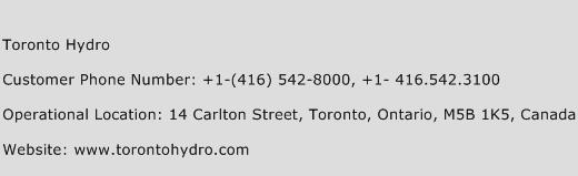 Toronto Hydro Phone Number Customer Service