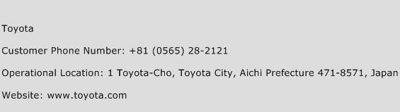 Toyota Phone Number Customer Service