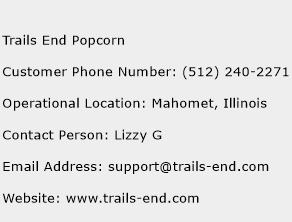 Trails End Popcorn Phone Number Customer Service