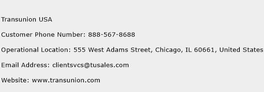 Transunion USA Number | Transunion USA Customer Service Phone Number | Transunion USA Contact ...