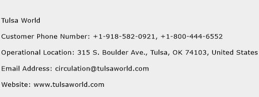 Tulsa World Phone Number Customer Service