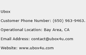Ubox Phone Number Customer Service