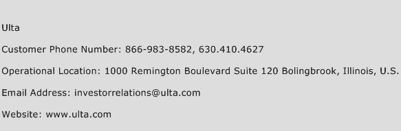 Ulta Phone Number Customer Service