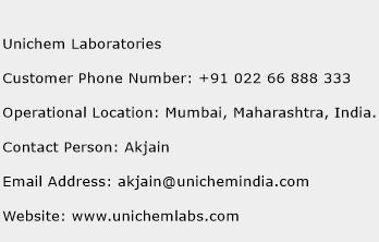 Unichem Laboratories Phone Number Customer Service