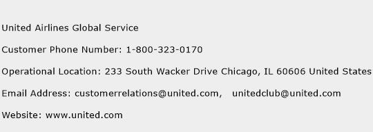 United Airlines Global Service Phone Number Customer Service