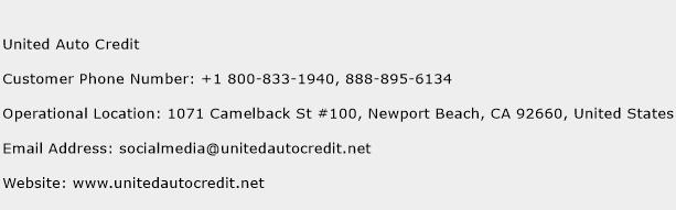 United Auto Credit Phone Number Customer Service
