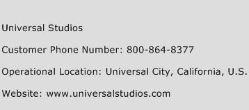 Universal Studios Phone Number Customer Service