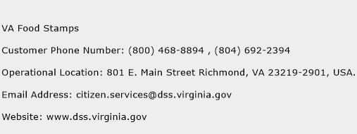 VA Food Stamps Phone Number Customer Service