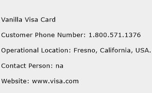 Vanilla Visa Card Phone Number Customer Service