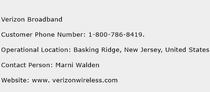 Verizon Broadband Phone Number Customer Service