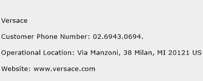 Versace Phone Number Customer Service