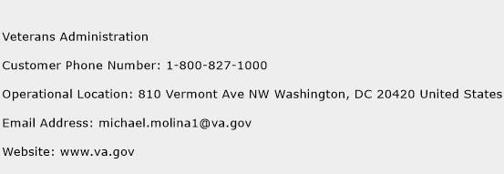 Veterans Administration Phone Number Customer Service