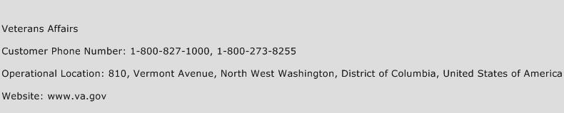 Veterans Affairs Phone Number Customer Service