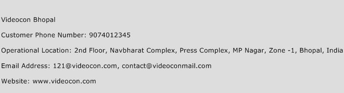 Videocon Bhopal Phone Number Customer Service