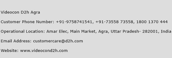 Videocon D2h Agra Phone Number Customer Service