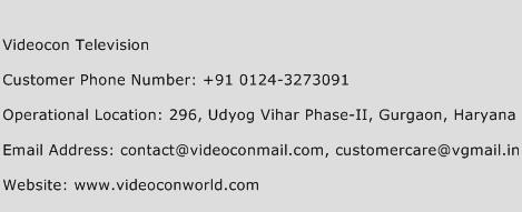 Videocon Television Phone Number Customer Service