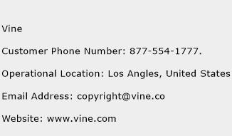Vine Phone Number Customer Service