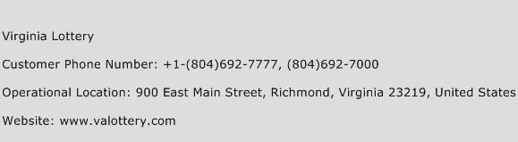 Virginia Lottery Phone Number Customer Service