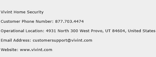 Vivint Home Security Phone Number Customer Service