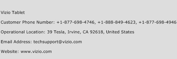 Vizio Tablet Phone Number Customer Service