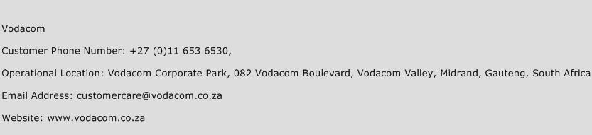 Vodacom Phone Number Customer Service