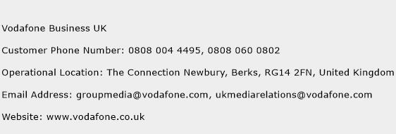 Vodafone Business UK Phone Number Customer Service