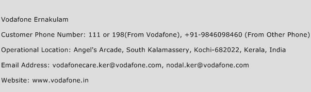 Vodafone Ernakulam Phone Number Customer Service