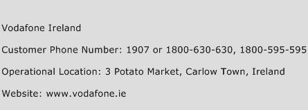 Vodafone Ireland Phone Number Customer Service