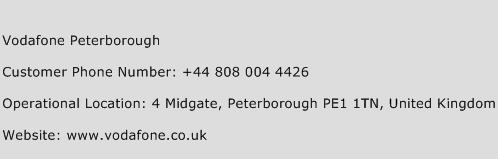 Vodafone Peterborough Phone Number Customer Service