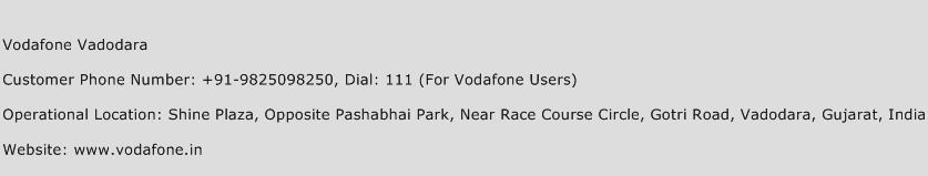 Vodafone Vadodara Phone Number Customer Service