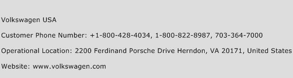 Volkswagen USA Phone Number Customer Service