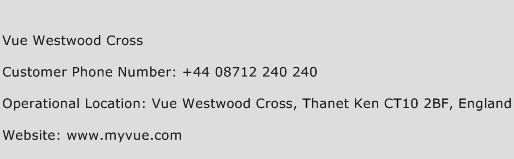 Vue Westwood Cross Phone Number Customer Service