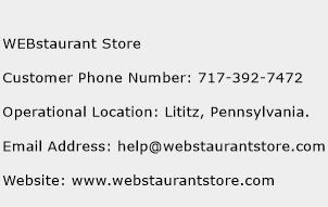 WEBstaurant Store Phone Number Customer Service