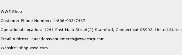 WWE Shop Phone Number Customer Service